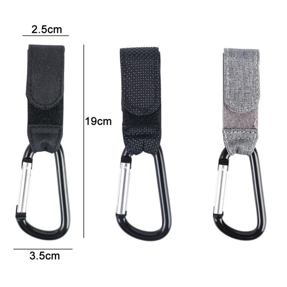 5 PCS Stroller Wear-Resistant Non-Slip Aluminium Climbing Buckle Hooks(Gray Snowflake)