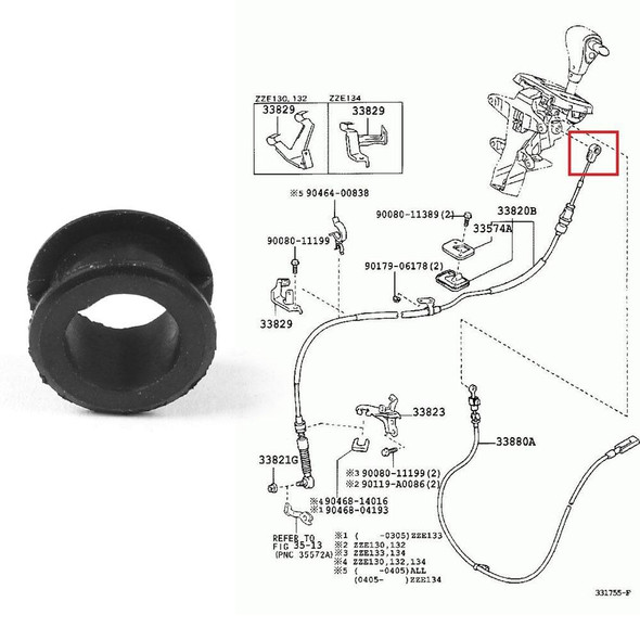 For Toyota Corolla 2003-2008 Car Automatic Transmission Gear Shifting Cable End Connector Bushing