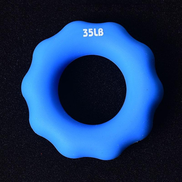 2 PCS Silicone Finger Marks Grip Device Finger Exercise Grip Ring, Specification: 35LB (Blue)