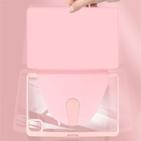 For Xiaomi Pad 5 / 5 Pro Acrylic 360 Degree Rotation Holder Tablet Leather Case(Baby Pink)