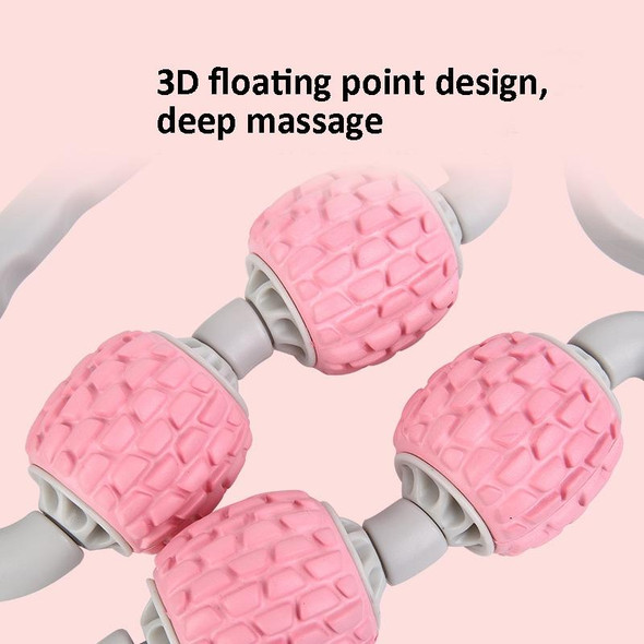 2nd Generation Soft Ring Clamp Leg Muscle Massage Relaxer Massage Roller Fitness Foam Roller(Purple)