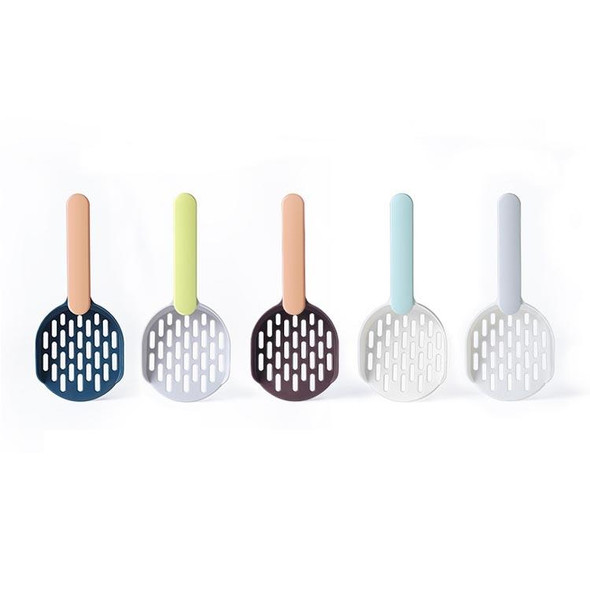 5 PCS Cat Litter Shovel Filter Cat Shovel(Gray+Green)