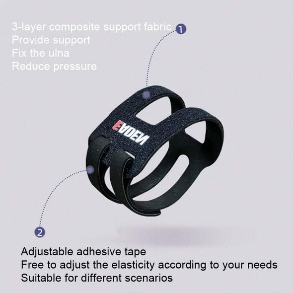 1 Pair EADEN Sports Wrist Brace Yoga Fitness TFCC Support Wrist Cover, Size: S(Comfortable Black)