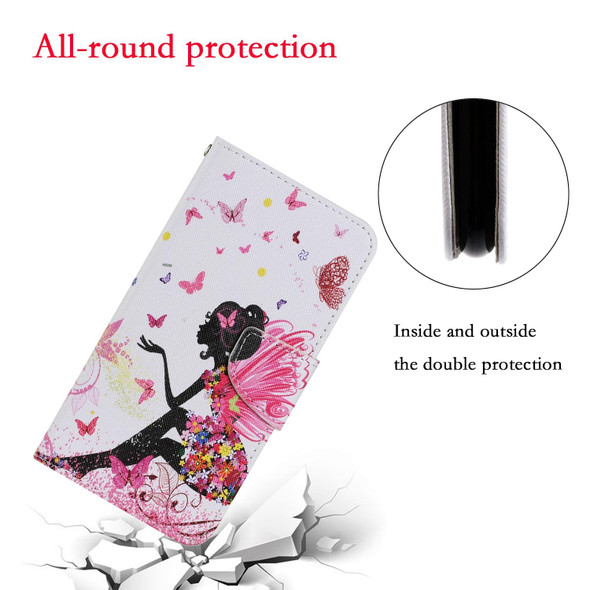 For OPPO Reno8 Colored Drawing Pattern Leatherette Phone Case(Dancing Girl)