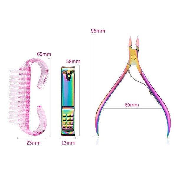 7 in 1 Nail Tools Color Titanium Nail Care Tools(Color Titanium Nude)