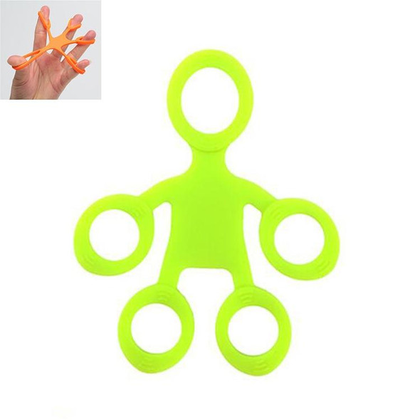 Humanoid Silicone Finger Puller Finger Force Wrist Exercise Pull Ring(Green)