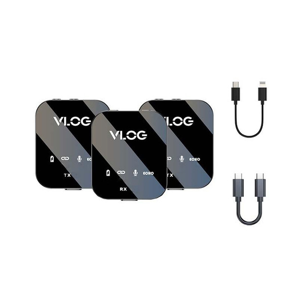 M18 Wireless Microphone Collar Clip Recording Equipment, Style: 1 In 2 Type-C+8Pin