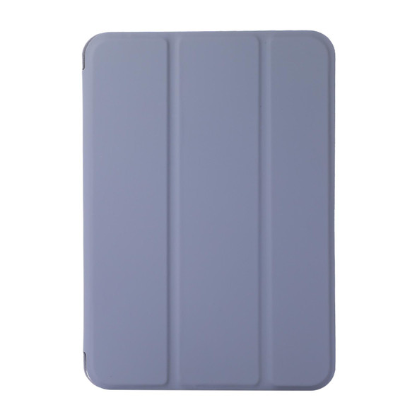 For iPad 10th Gen 10.9 2022 3-fold Magnetic Leatherette Smart Tablet Case(Lavender Gray)