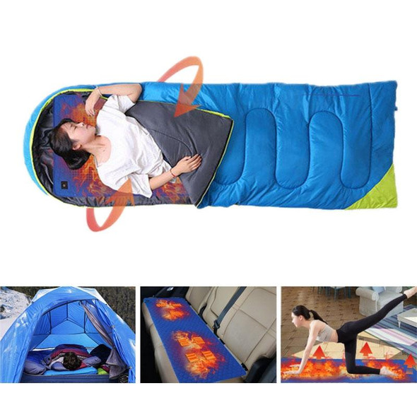Winter USB Rechargeable Smart Seven Zone Heating  Anti-cold Sleeping Bag Pad(Blue Orange)