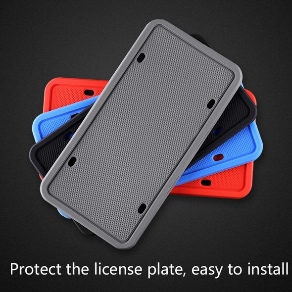 2 Sets Waterproof Rustproof Non-damaging Car Paint Silicone License Plate Frame, Specification: US Black