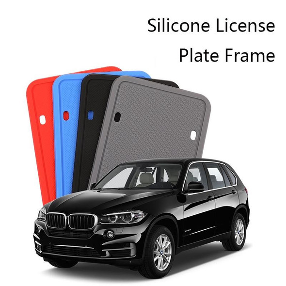 2 Sets Waterproof Rustproof Non-damaging Car Paint Silicone License Plate Frame, Specification: US Black