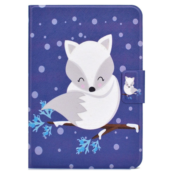 For iPad 10th Gen 10.9 2022 Electric Pressed Colored Drawing Smart Leatherette Tablet Case(Arctic Fox)