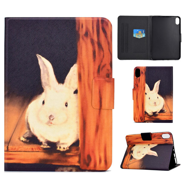 For iPad 10th Gen 10.9 2022 Electric Pressed Colored Drawing Smart Leatherette Tablet Case(Bugs Bunny)