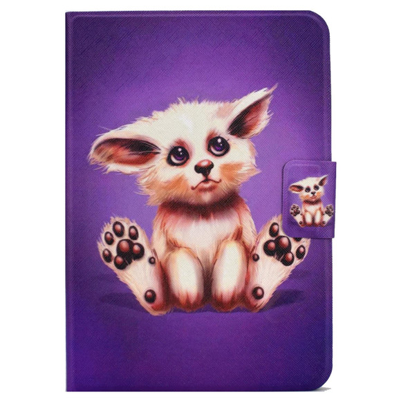 For iPad 10th Gen 10.9 2022 Electric Pressed Colored Drawing Smart Leatherette Tablet Case(Golden Fox)