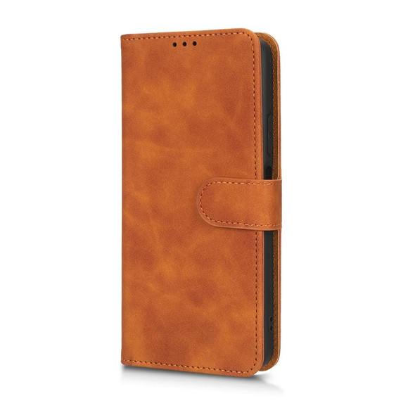 For Tecno Camon 19 Neo Skin Feel Magnetic Flip Leatherette Phone Case(Brown)