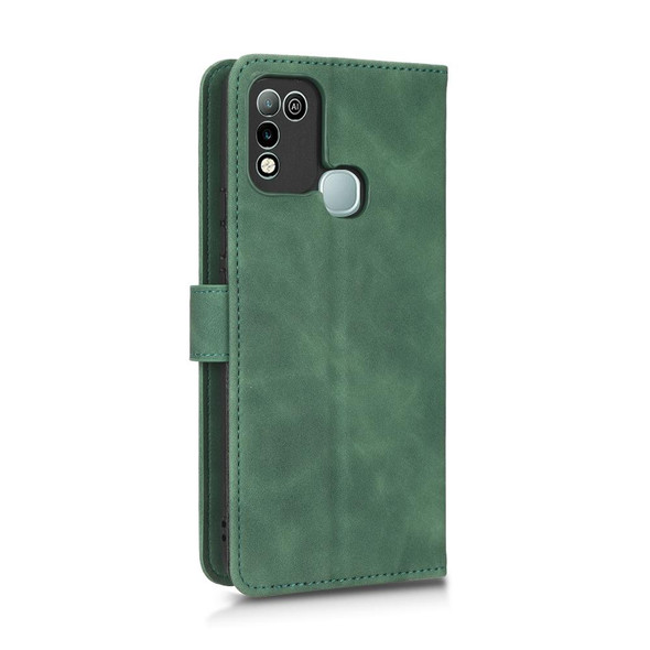 For Infinix Hot 10 Play Skin Feel Magnetic Flip Leatherette Phone Case(Green)