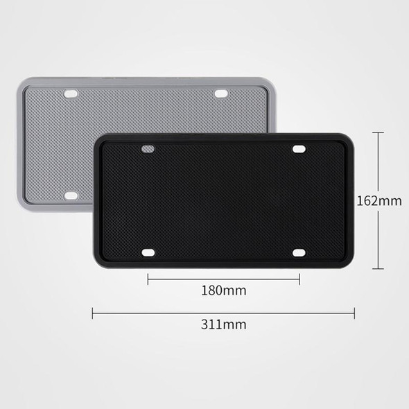 2 Sets Waterproof Rustproof Non-damaging Car Paint Silicone License Plate Frame, Specification: Gray