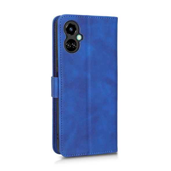 For Tecno Camon 19 Neo Skin Feel Magnetic Flip Leatherette Phone Case(Blue)