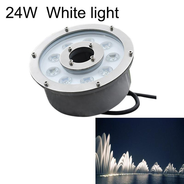 24W Landscape Ring LED Aluminum Alloy Underwater Fountain Light(White Light)