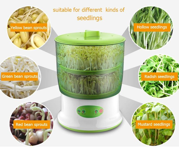 Intelligent Bean Sprouts Maker Household Upgrade Large Capacity Thermostat Green Seeds Growing Automatic Sprout Machine Two layers