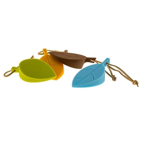 2 PCS Creative Leaf Silicone Door Stop Child Anti-pinch Security Door Crash Pad(Coffee)