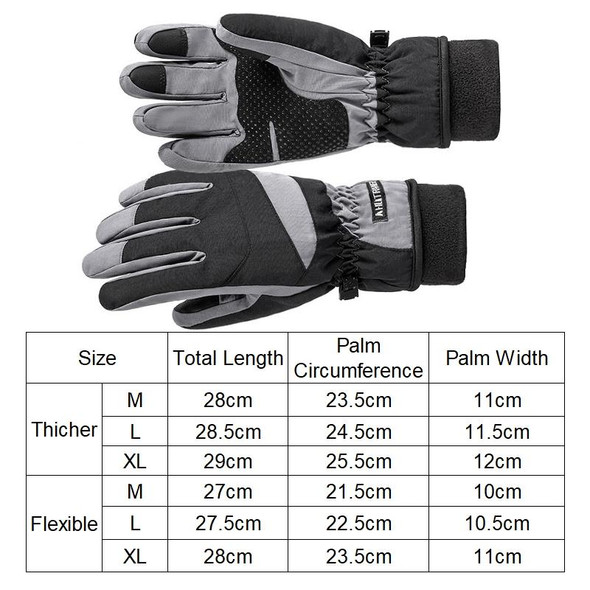 HLINTRANGE 061 Skiing Warm Gloves Sports Riding Waterproof Touch Screen Gloves, Size: M(Thicker)