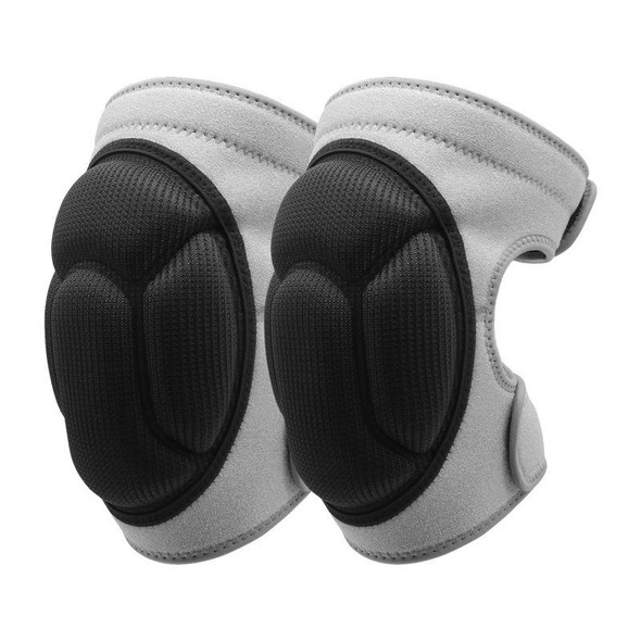 2 Pairs HX-0211 Anti-Collision Sponge Knee Pads Volleyball Football Dance Roller Skating Protective Gear, Specification: L (Gray)