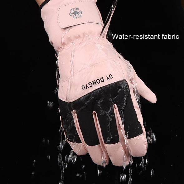 A064 Waterproof Cycling Touch Screen Cotton Gloves, Size: One Size(Mens Deep Gray+Black)
