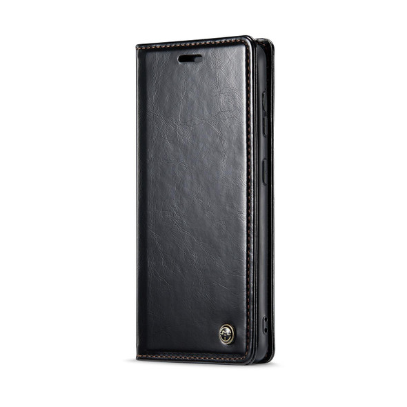 For Samsung Galaxy S21+ 5G CaseMe 003 Crazy Horse Texture Leatherette Phone Case(Black)