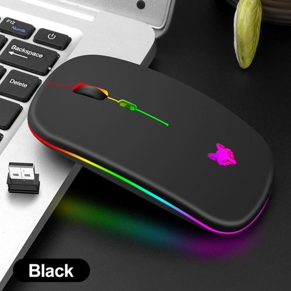 XUNSVFOX XYH50 4 Keys USB Charging Business Office Wireless Light Mouse(Black)