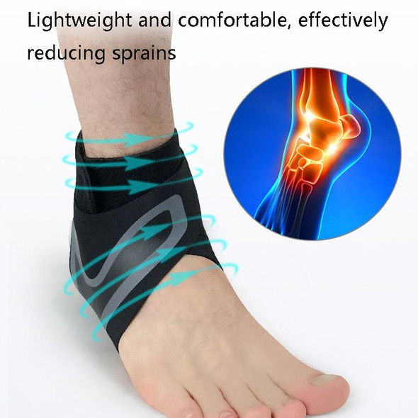 2 PCS Sports Compression Anti-Sprain Ankle Guard Outdoor Basketball Football Climbing Protective Gear, Specification: M, Right Foot (Black Green)