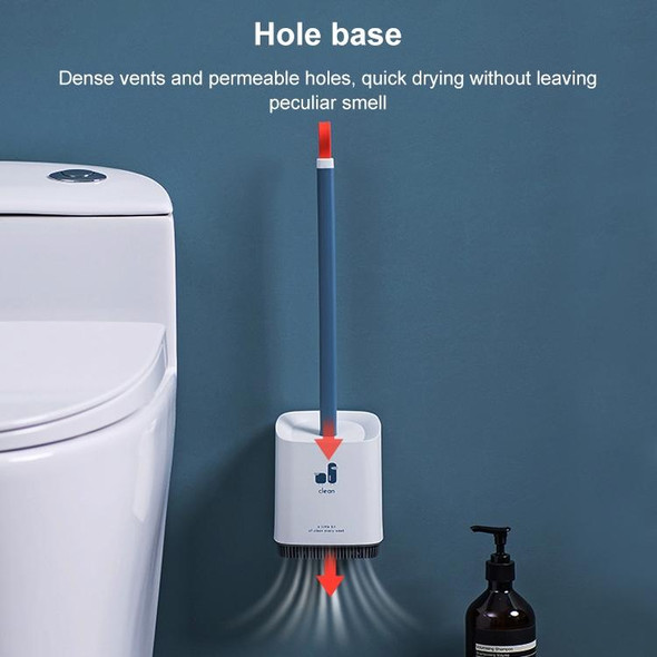 Household Toilet Brush Soft Bristle Wall-mounted Toilet Brush(Green)
