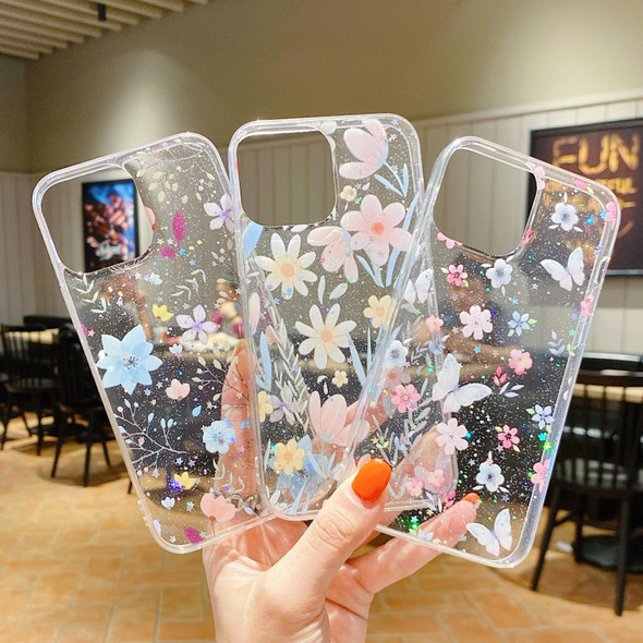 For iPhone 13 Fresh Small Floral Epoxy TPU Phone Case(D01)