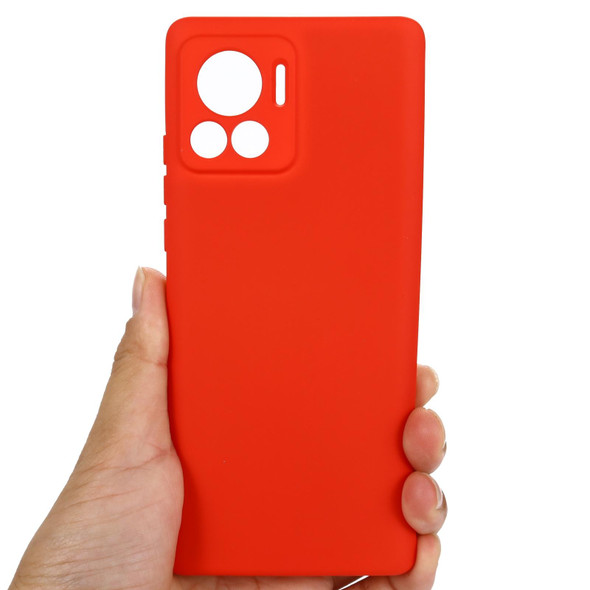 For Motorola Edge 30 Ultra Pure Color Liquid Silicone Shockproof Phone Case(Red)