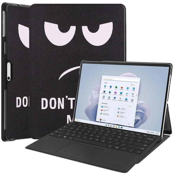 For Microsoft Surface Pro 9 JUNSUNMAY Custer Painted Stand Leatherette Tablet Case(Big Eye)