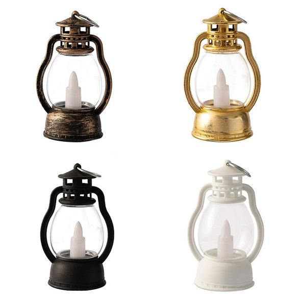 Retro Portable Kerosene Lamp Bar Home Christmas Decoration Lights, Color: Black