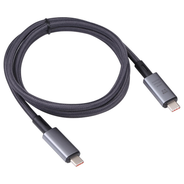 40Gbps 8K USB-C/Type-C to USB-C/Type-C Video Cable Compatible with USB 4, Length: 1m(Black)