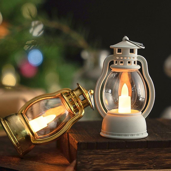 Retro Portable Kerosene Lamp Bar Home Christmas Decoration Lights, Color: Gold