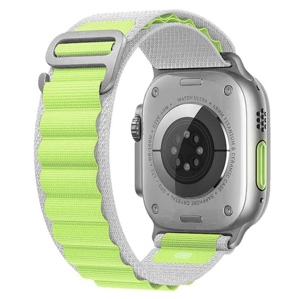 For Apple Watch Ultra 49mm Nylon Watch Band (Grey Green)