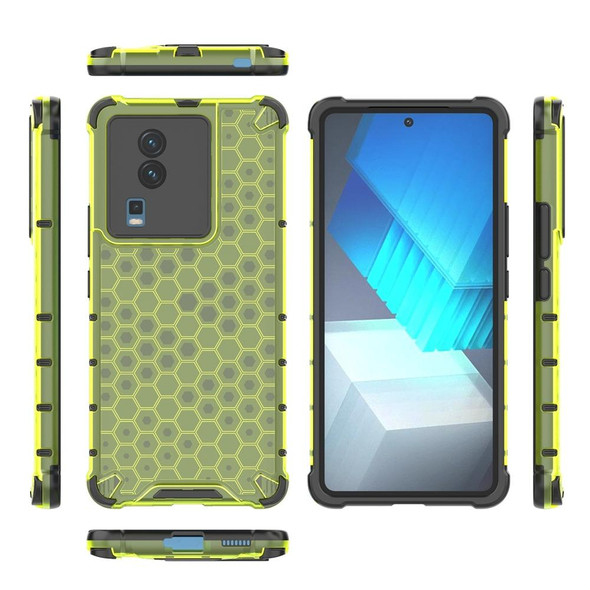 For vivo iQOO Neo7 Shockproof Honeycomb PC + TPU Phone Case(Green)