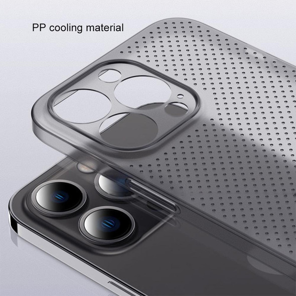 For iPhone 12 Pro Honeycomb Hollow Heat Dissipation Phone Case(Grey)