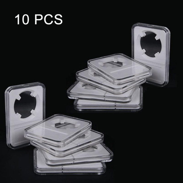 10 PCS Commemorative Coin Identification Rating Box Coin Collection Box, Color: White (27mm)