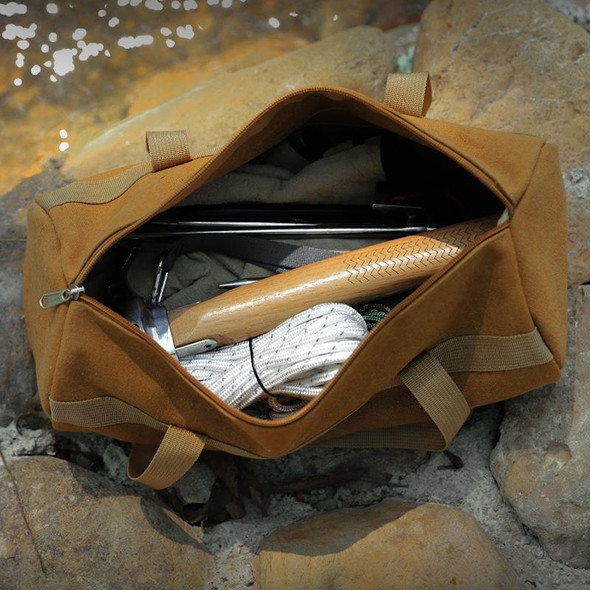 HIKE MOUNT Outdoor Camping Tool Bag Cylinder Portable Organizing Bag(Khaki)