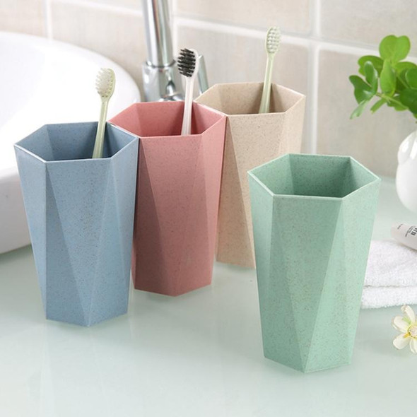 10 PCS Creative Geometric Rhombus Toothbrushing Cup Home Couple Mouthwash Cup, Capacity:201-300ml(Beige)