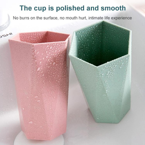 10 PCS Creative Geometric Rhombus Toothbrushing Cup Home Couple Mouthwash Cup, Capacity:201-300ml(Beige)