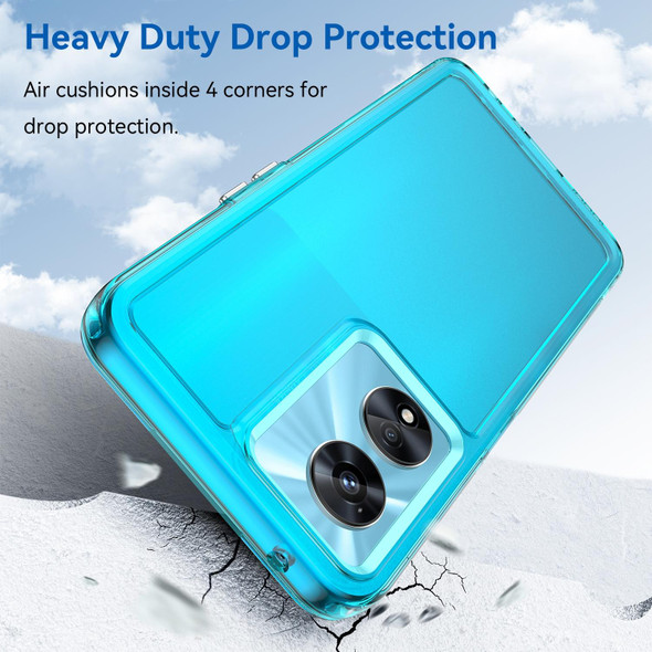 For OPPO A97 5G Candy Series TPU Phone Case(Transparent Blue)