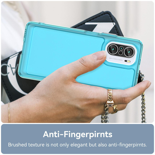 For Xiaomi Redmi K40 Candy Series TPU Phone Case(Transparent Blue)