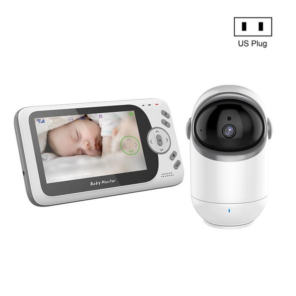 VB801 4.3 inch Night Vision Camera Baby Monitor, Wireless Intercom Audio Video Camera, Temperature Detection(EU Plug)