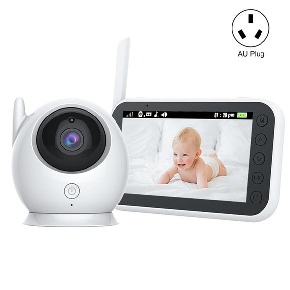 ABM100 4.3 inch Wireless Video Color Night Vision Baby Monitor 360-Degree Security Camera(AU Plug)