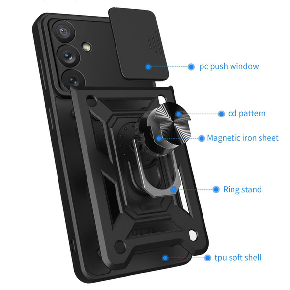 For Samsung Galaxy A54 5G Sliding Camera Cover Design TPU+PC Phone Case(Rose Gold)